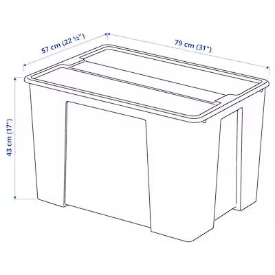 IKEA SAMLA Box mit Deckel, transparent | IKEA Sekundäre Aufbewahrungsboxen | IKEA Aufbewahrungsboxen &amp; Körbe | IKEA Kleine Aufbewahrung &amp; Organizer | Eachdaykart