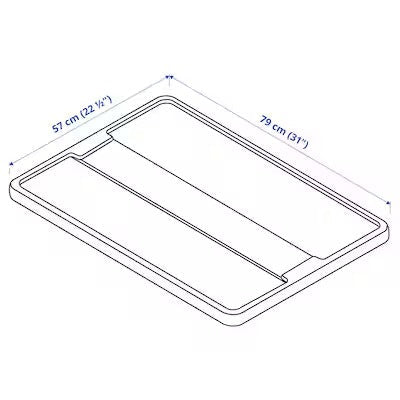 IKEA SAMLA Lid for box 55/130 l, transparent | IKEA Secondary storage boxes | IKEA Storage boxes & baskets | IKEA Small storage & organisers | Eachdaykart