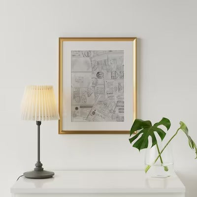 IKEA SILVERHOJDEN Frame, gold-colour | IKEA Picture & photo frames | IKEA Frames & pictures | Eachdaykart