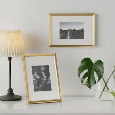 IKEA SILVERHOJDEN Frame, gold-colour | IKEA Picture & photo frames | IKEA Frames & pictures | Eachdaykart