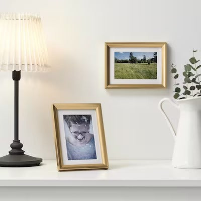 IKEA SILVERHOJDEN Frame, gold-colour | IKEA Picture & photo frames | IKEA Frames & pictures | Eachdaykart