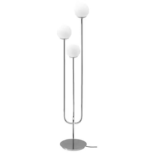 IKEA SIMRISHAMN Floor lamp, chrome-plated/opal white glass | IKEA Floor Lamps | Eachdaykart