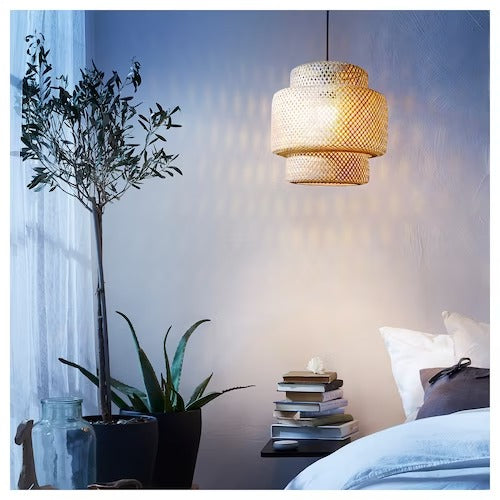 IKEA SINNERLIG Pendant lamp, bamboo/handmade, 27 cm (11 ") | IKEA ceiling lights | Eachdaykart