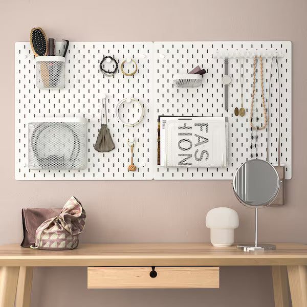 IKEA SKADIS Pegboard, white | IKEA Noticeboards | Eachdaykart