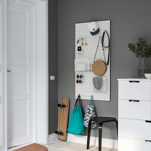 IKEA SKADIS Pegboard, white | IKEA Noticeboards | Eachdaykart