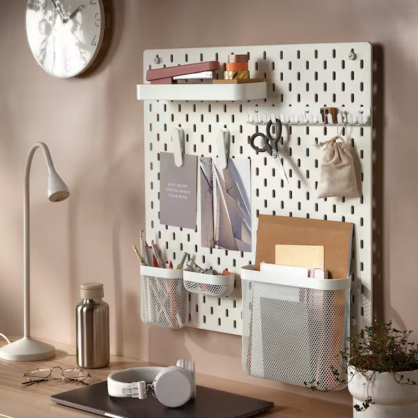 IKEA SKADIS Pegboard, white | IKEA Noticeboards | Eachdaykart