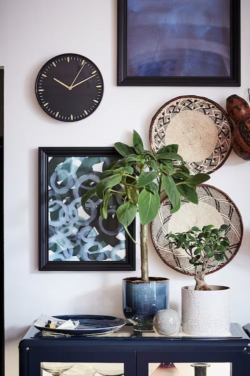 IKEA SKARIG Wall clock, blue | IKEA Wall & table clocks | Eachdaykart