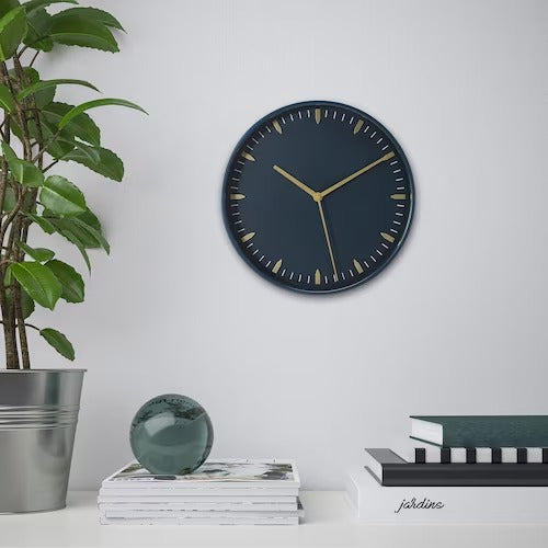 IKEA SKARIG Wall clock, low-voltage/blue | IKEA Wall & table clocks | Eachdaykart