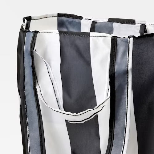 IKEA SKYNKE Carrier bag, stripe/black white | Shopping bags & tote bags | IKEA Bags | Eachdaykart