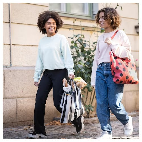 IKEA SKYNKE Carrier bag, stripe/black white | Shopping bags & tote bags | IKEA Bags | Eachdaykart