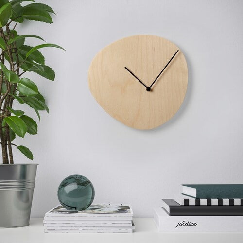 IKEA SNAJDARE Wall clock, birch plywood, | IKEA Wall & table clocks | Eachdaykart