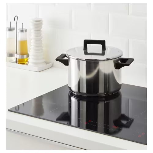 IKEA SNITSIG Pot with lid, stainless steel | IKEA Pots & sauce pans | Eachdaykart