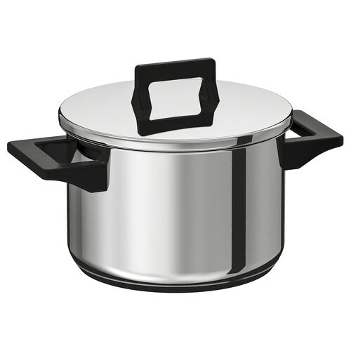 IKEA SNITSIG Pot with lid, stainless steel | IKEA Pots & sauce pans | Eachdaykart