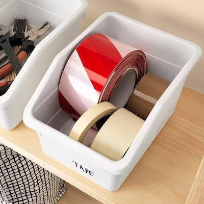 IKEA SOCKERBIT Box, white | IKEA Paper & media boxes | IKEA Storage boxes & baskets | IKEA Small storage & organisers | Eachdaykart