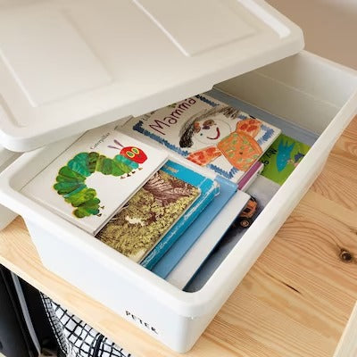 IKEA SOCKERBIT Box with lid, white | IKEA Paper & media boxes | IKEA Storage boxes & baskets | IKEA Small storage & organisers | Eachdaykart