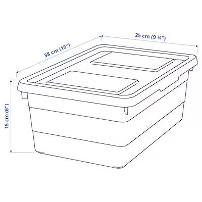 IKEA SOCKERBIT Box with lid, white | IKEA Paper & media boxes | IKEA Storage boxes & baskets | IKEA Small storage & organisers | Eachdaykart