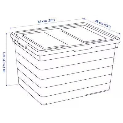 IKEA SOCKERBIT Box with lid, white | IKEA Paper & media boxes | IKEA Storage boxes & baskets | IKEA Small storage & organisers | Eachdaykart