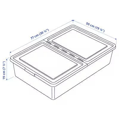 IKEA SOCKERBIT Aufbewahrungsbox mit Deckel, weiß | IKEA Papier- &amp; Medienboxen | IKEA Aufbewahrungsboxen &amp; Körbe | IKEA Kleine Aufbewahrung &amp; Organizer | Eachdaykart