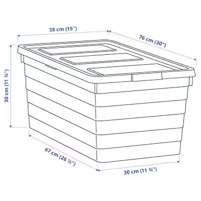 IKEA SOCKERBIT Storage box with lid, white | IKEA Paper & media boxes | IKEA Storage boxes & baskets | IKEA Small storage & organisers | Eachdaykart