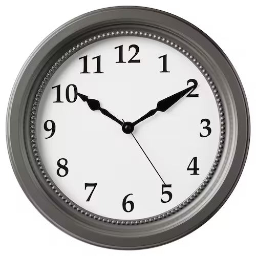 IKEA SONDRUM Wall clock, low-voltage/grey | IKEA Wall & table clocks | Eachdaykart