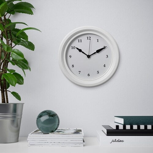 IKEA SONDRUM Wall clock, low-voltage/white | IKEA Wall & table clocks | Eachdaykart