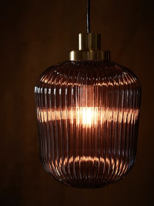 IKEA SOLKLINT Pendant lamp, brass/grey clear glass, 22 cm (9 ") | IKEA ceiling lights | Eachdaykart