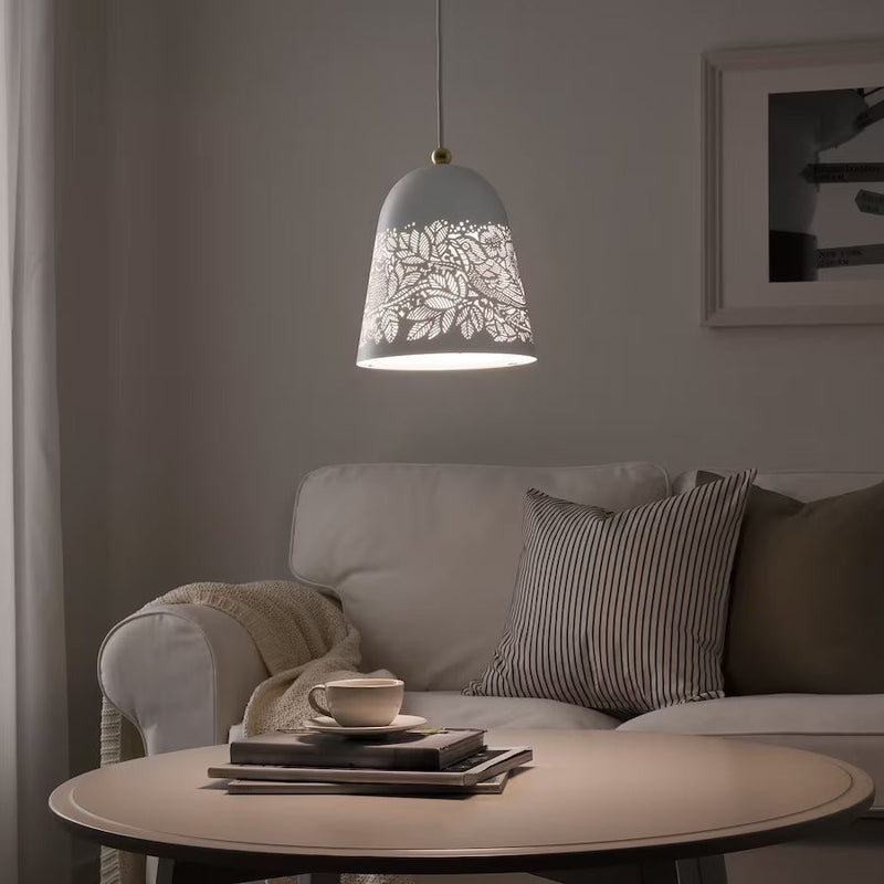 IKEA SOLSKUR Pendant lamp , white/brass-colour | IKEA Children's lighting | Eachdaykart
