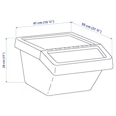 IKEA SORTERA Waste sorting bin with lid, white | IKEA Secondary storage boxes | IKEA Storage boxes & baskets | IKEA Small storage & organisers | Eachdaykart