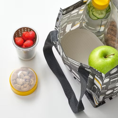 IKEA SPLITTERNY Snack container, grey/yellow | Food containers | Storage & organisation | Eachdaykart