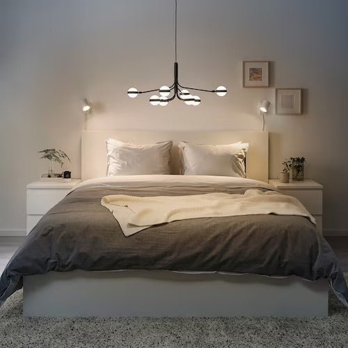 IKEA STORSLINGA LED chandelier, 8-armed, black/white | IKEA ceiling lights | Eachdaykart