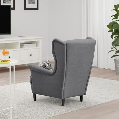 IKEA STRANDMON Children's armchair, Vissle grey | IKEA Small chairs | IKEA Children's chairs | Eachdaykart