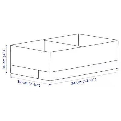 IKEA STUK Box with compartments, white | IKEA Clothes boxes | IKEA Storage boxes & baskets | IKEA Small storage & organisers | Eachdaykart