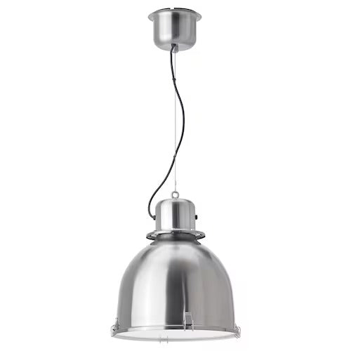 IKEA SVARTNORA Pendant lamp, stainless steel effect, 38 cm (15 ") | IKEA ceiling lights | Eachdaykart