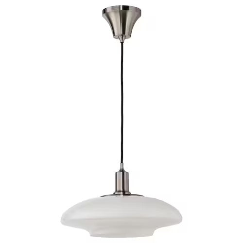 IKEA TALLBYN Pendant lamp, nickel-plated/opal white glass, | IKEA ceiling lights | Eachdaykart