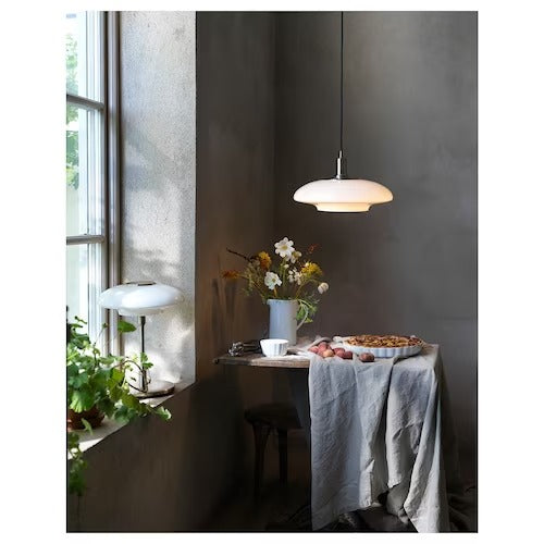 IKEA TALLBYN Pendant lamp, nickel-plated/opal white glass, | IKEA ceiling lights | Eachdaykart