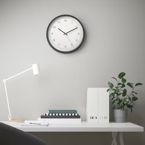 IKEA TAGGAD Wall clock, white/grey | IKEA Wall & table clocks | Eachdaykart