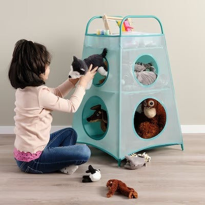 IKEA TIGERFINK Storage with compartments, turquoise | IKEA Children's boxes & baskets | IKEA Storage boxes & baskets | IKEA Small storage & organisers | Eachdaykart