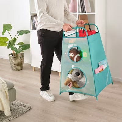IKEA TIGERFINK Storage with compartments, turquoise | IKEA Children's boxes & baskets | IKEA Storage boxes & baskets | IKEA Small storage & organisers | Eachdaykart