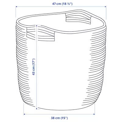 IKEA TJABBIG Basket, natural/grey-green | IKEA Baskets | IKEA Storage boxes & baskets | IKEA Small storage & organisers | Eachdaykart