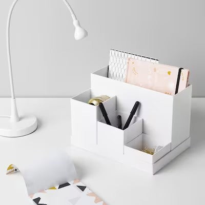 IKEA TJENA Desk organiser, white | IKEA Children's boxes & baskets | IKEA Storage boxes & baskets | IKEA Small storage & organisers | Eachdaykart