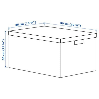 IKEA TJENA Storage box with lid, white | IKEA Paper & media boxes | IKEA Storage boxes & baskets | IKEA Small storage & organisers | Eachdaykart