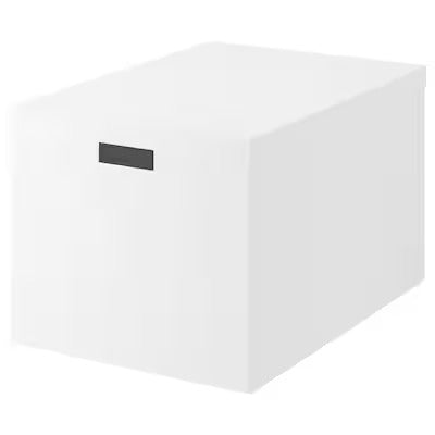 IKEA TJENA Storage box with lid, white | IKEA Paper & media boxes | IKEA Storage boxes & baskets | IKEA Small storage & organisers | Eachdaykart