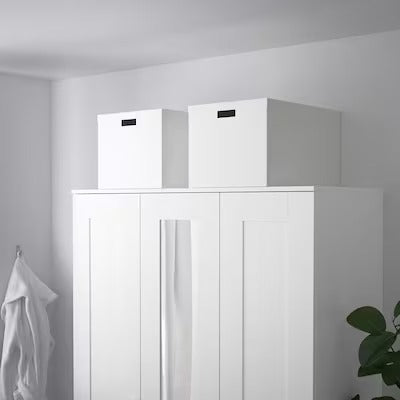 IKEA TJENA Storage box with lid, white | IKEA Paper & media boxes | IKEA Storage boxes & baskets | IKEA Small storage & organisers | Eachdaykart