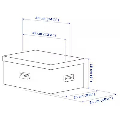 IKEA TJOG Storage box with lid, dark grey | IKEA Paper & media boxes | IKEA Storage boxes & baskets | IKEA Small storage & organisers | Eachdaykart
