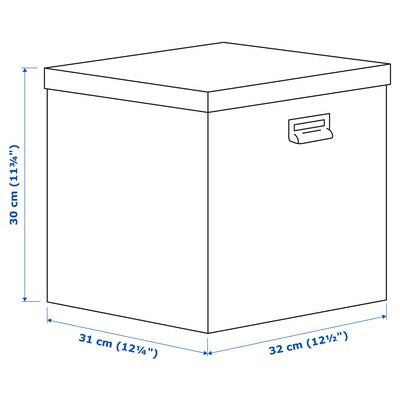 IKEA TJOG Storage box with lid, dark grey | IKEA Paper & media boxes | IKEA Storage boxes & baskets | IKEA Small storage & organisers | Eachdaykart
