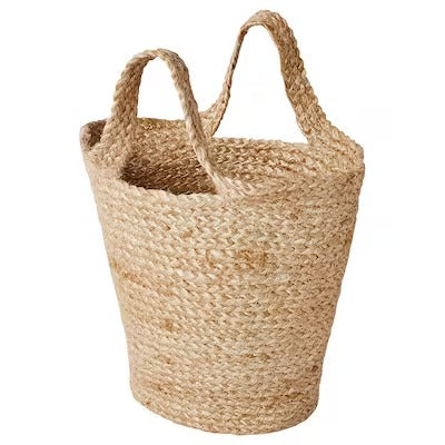 IKEA TOLKNING Hanging basket, jute | IKEA Baskets | IKEA Storage boxes & baskets | IKEA Small storage & organisers | Eachdaykart