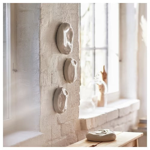 IKEA TRADGRANSEN Wall decoration, set of 2, ceramic/stones beige | IKEA Wall accents | IKEA Frames & pictures | Eachdaykart