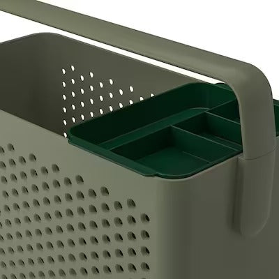 IKEA UPPRAMEN Storage basket, grey-green | IKEA Bathroom boxes & baskets | Eachdaykart