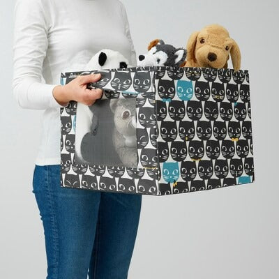 IKEA UPPRYMD Box, white/black patterned | IKEA Children's boxes & baskets | IKEA Storage boxes & baskets | IKEA Small storage & organisers | Eachdaykart