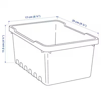 IKEA UPPSNOFSAD Storage box, black | IKEA Secondary storage boxes | IKEA Storage boxes & baskets | IKEA Small storage & organisers | Eachdaykart